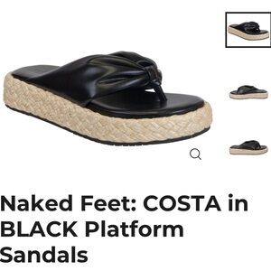 Naked Feet Black Costa Sandal